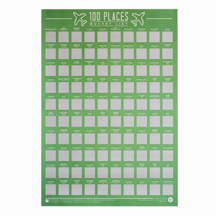 bucketlistposter 100 plaatsen