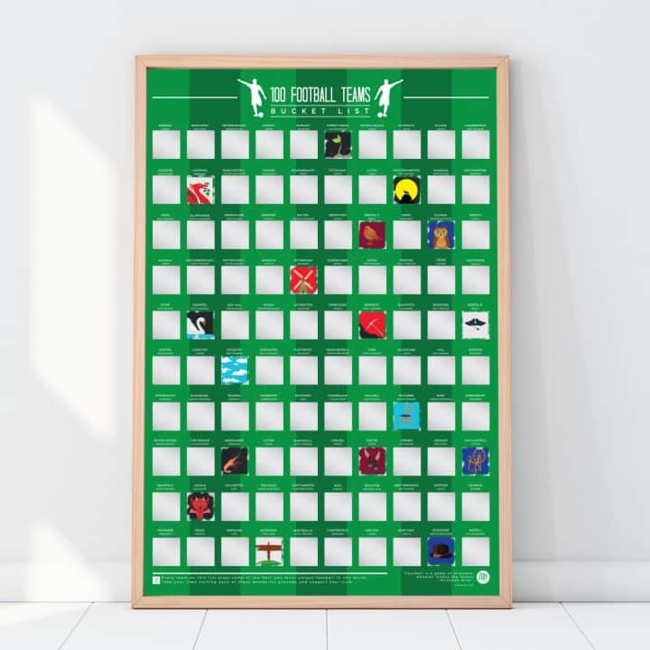 bucketlistposter 100 voetbalclubs