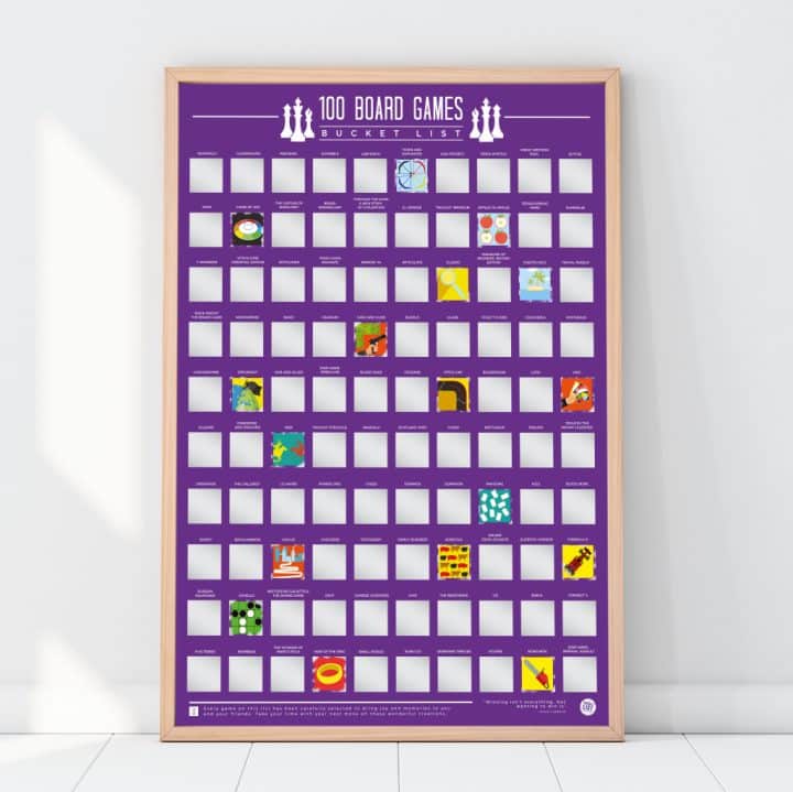 Bucketlistposter - 100 Bordspellen