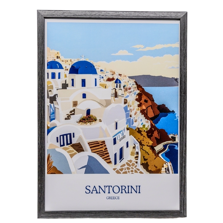 bucketlistposter santorini